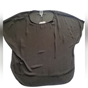 Anne Klein Dot Print Cap Sleeve Pullover Blouse Size 2X